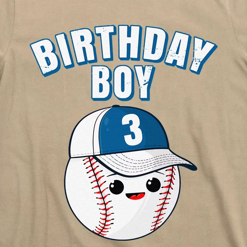 3rd Birthday Baseball Big Number Three 3 Year Old Cute Funny Gift T-Shirt