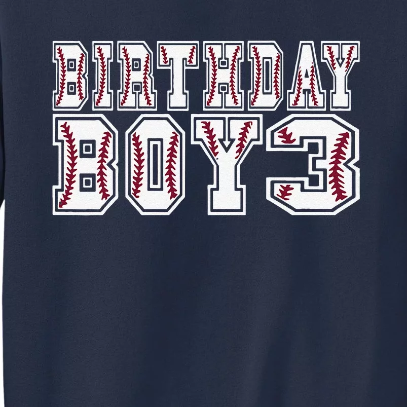 3rd Birthday Baseball Big Number Three 3 Year Old Day Funny Sweatshirt