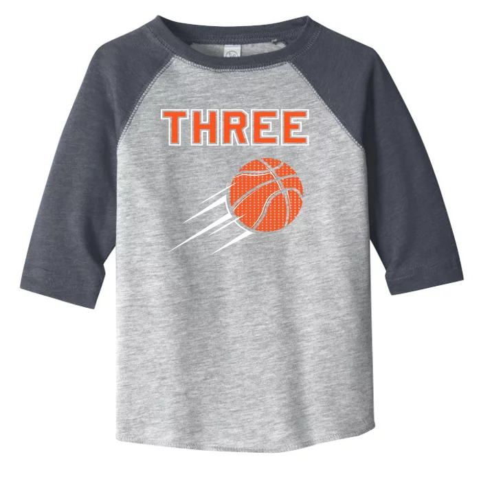 3rd Birthday Basketball Party Jersey 3 Years Old Toddler Fine Jersey T-Shirt