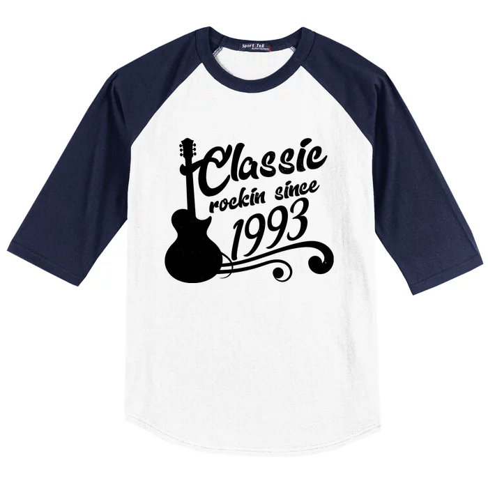 30th Birthday Classic Rockin Since 1993 Baseball Sleeve Shirt