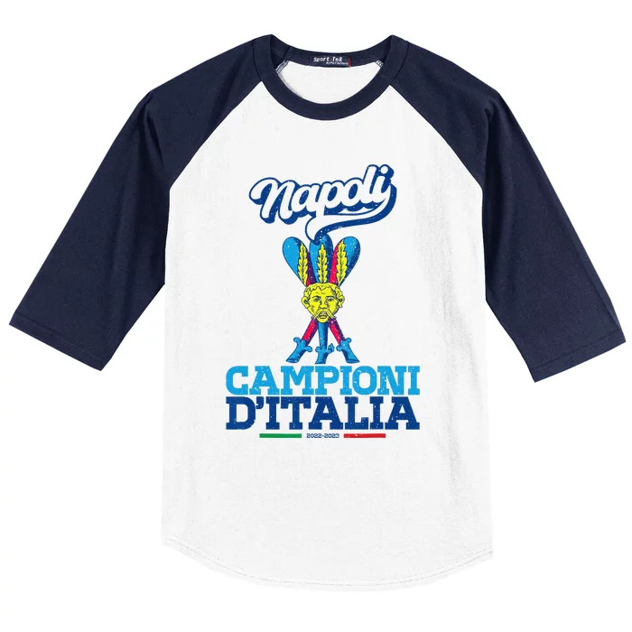 3 Bastoni Campioni d'Italia Napoli Tifosi Napoletani 1926 Baseball Sleeve Shirt