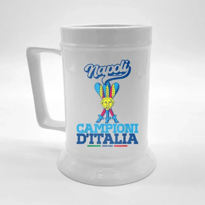 3 Bastoni Campioni DItalia Napoli Tifosi Napoletani 1926 Front & Back Beer Stein