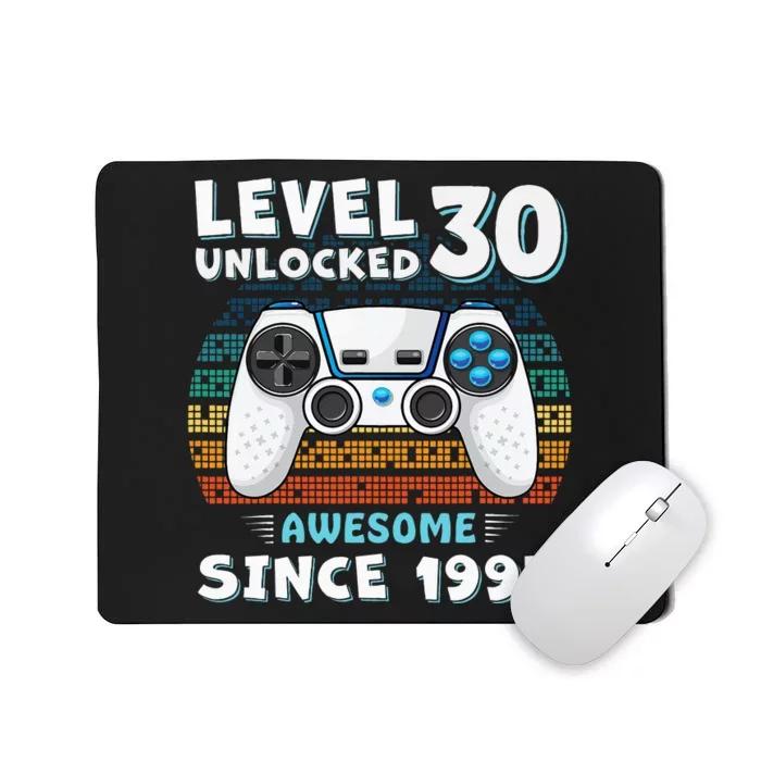 30 Birthday Decorations Gamer Men Video 1993 30th Birthday Mousepad