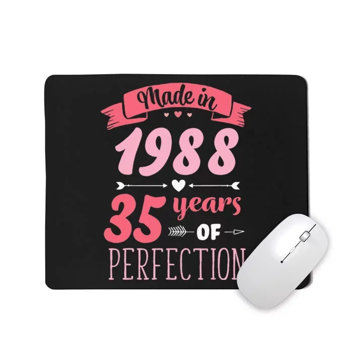 35 Birthday Decorations Women Female 35th BDay 1988 Birthday Mousepad