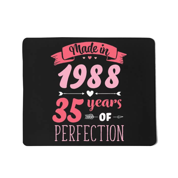 35 Birthday Decorations Women Female 35th BDay 1988 Birthday Mousepad