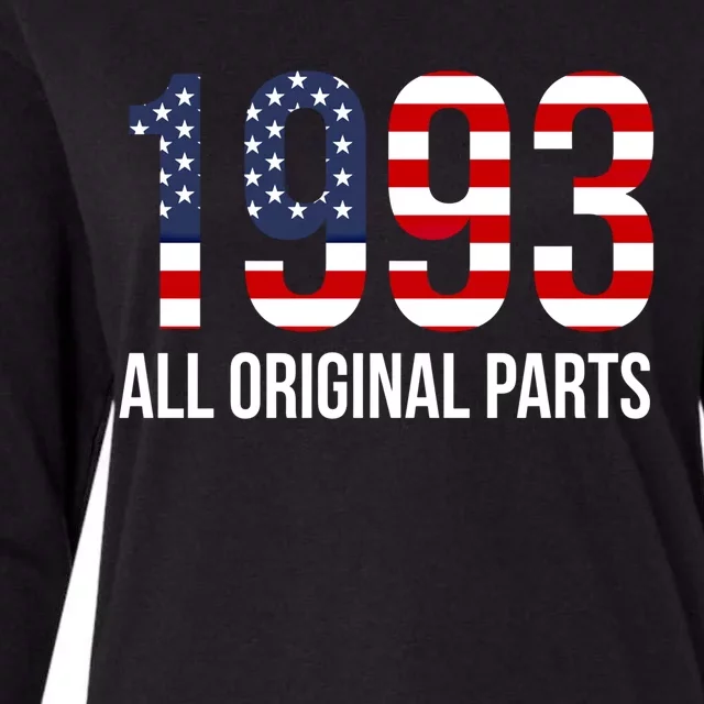 30th Birthday Design – 1993 Us America Flag Gift Womens Cotton Relaxed Long Sleeve T-Shirt