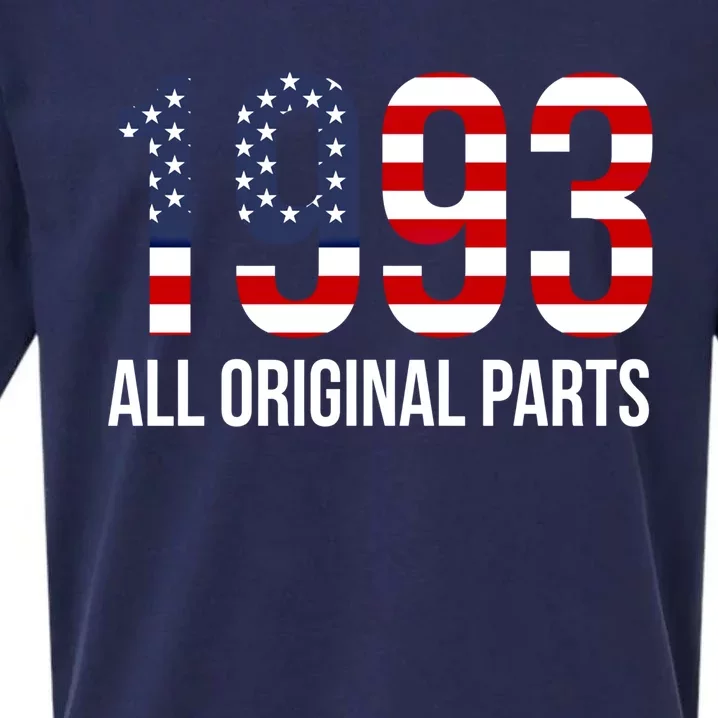 30th Birthday Design – 1993 Us America Flag Gift Sueded Cloud Jersey T-Shirt