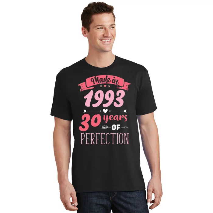 30 Birthday Decorations Women Female 30th BDay 1993 Birthday T-Shirt