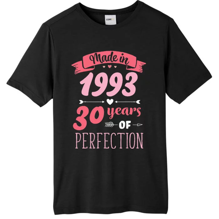 30 Birthday Decorations Women Female 30th BDay 1993 Birthday ChromaSoft Performance T-Shirt