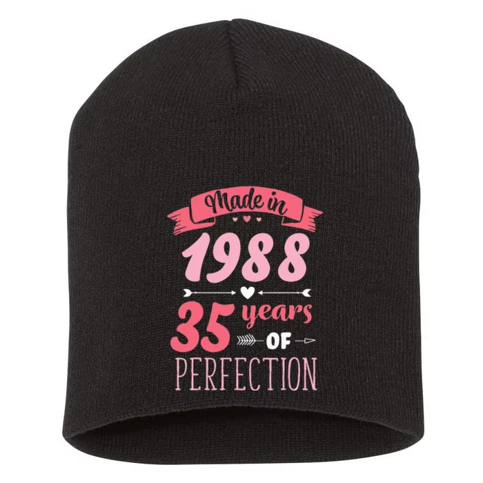 35 Birthday Decorations Women Female 35th BDay 1988 Birthday Short Acrylic Beanie