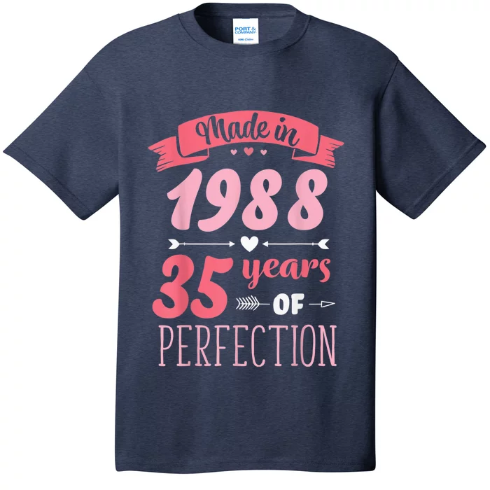 35 Birthday Decorations Wo Female 35th BDay 1988 Birthday T-Shirt