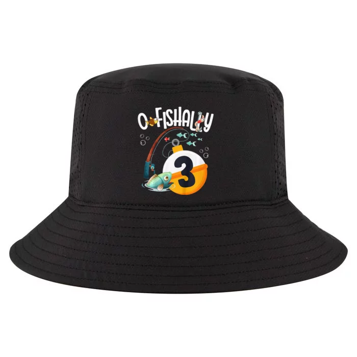 3rd Birthday Fishing Theme For O-Fishally 3 Cool Comfort Performance Bucket Hat