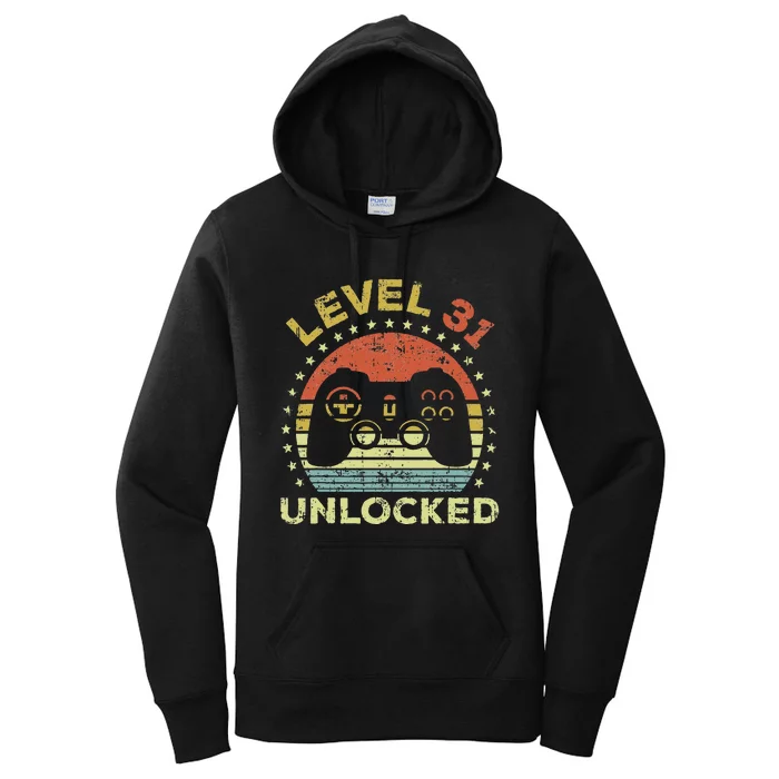 31st Birthday Gaming Level 31 Unlocked Women's Pullover Hoodie