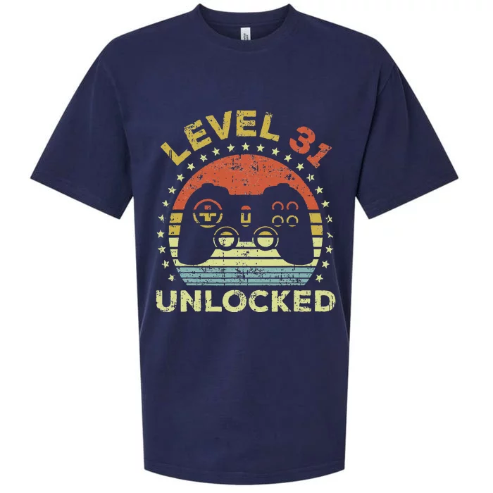 31st Birthday Gaming Level 31 Unlocked Sueded Cloud Jersey T-Shirt