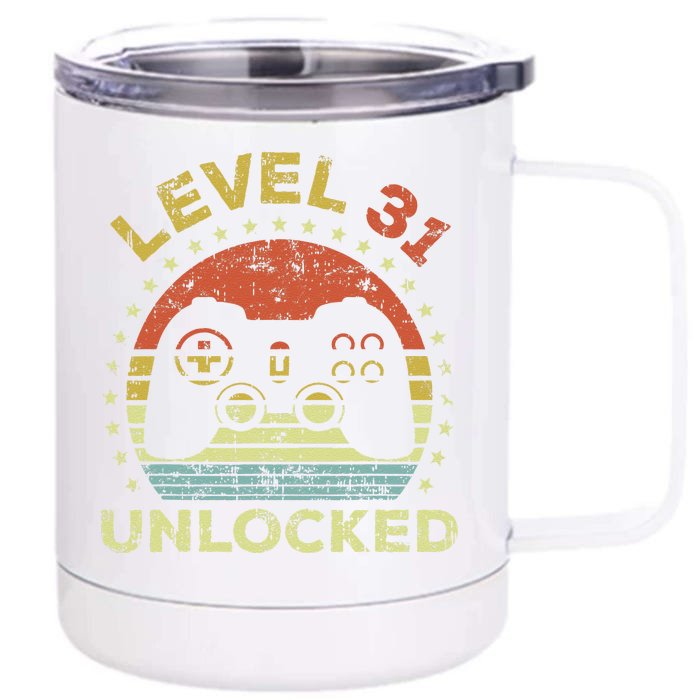 31st Birthday Gaming Level 31 Unlocked Front & Back 12oz Stainless Steel Tumbler Cup