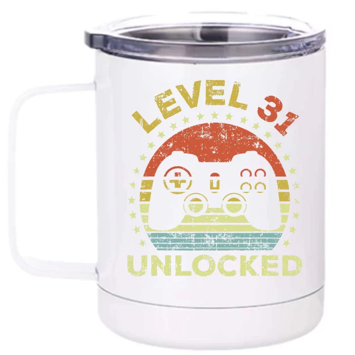 31st Birthday Gaming Level 31 Unlocked Front & Back 12oz Stainless Steel Tumbler Cup