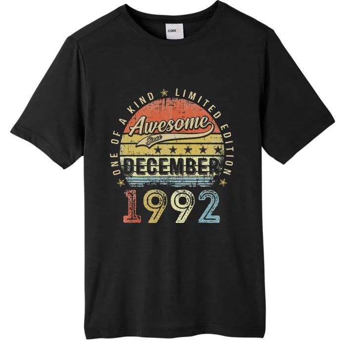 31th Birthday Gift Awesome Since December 1992 31 Year Old ChromaSoft Performance T-Shirt