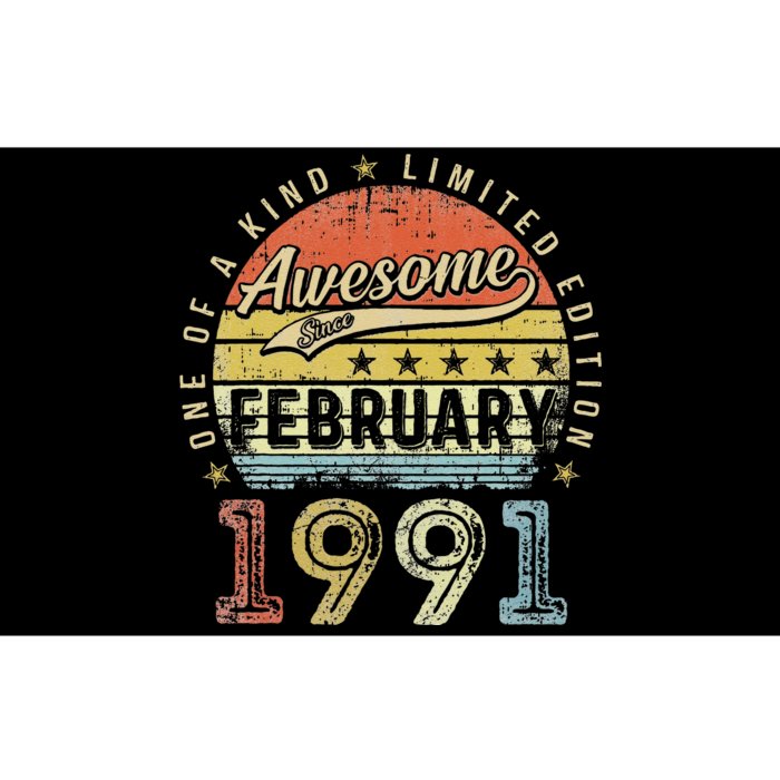 32th Birthday Gift Awesome Since February 1991 32 Year Old Bumper Sticker