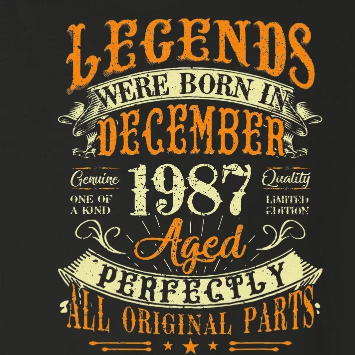 35th Birthday Gift 35 Years Old Legends Born December 1987 Toddler Long Sleeve Shirt