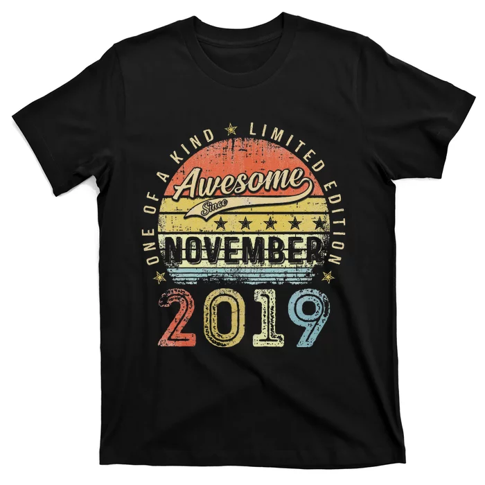 3rd Birthday Gift Awesome Since November 2019 3 Year Old T-Shirt