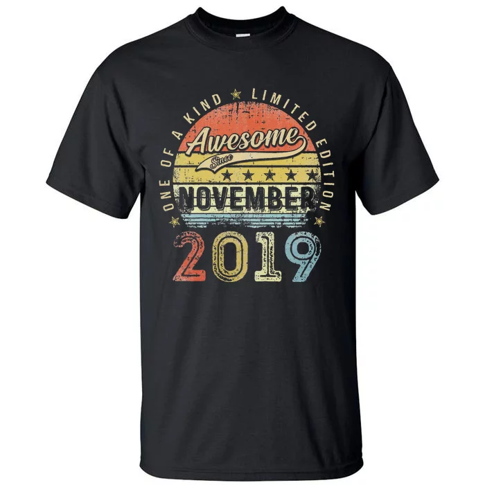 3rd Birthday Gift Awesome Since November 2019 3 Year Old Tall T-Shirt