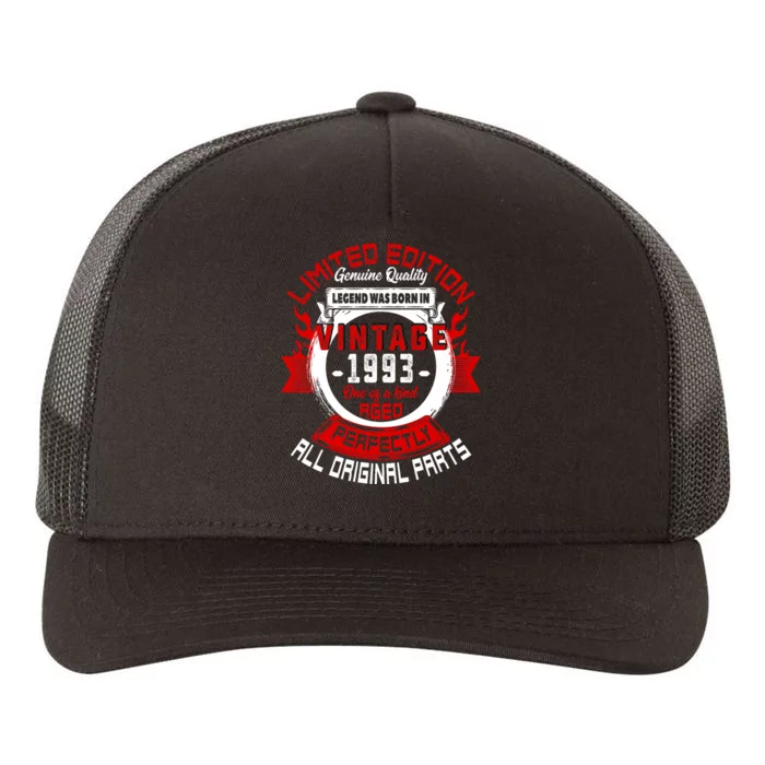 30th Birthday Gift Vintage Legends Born In 1993 30 Years Old Yupoong Adult 5-Panel Trucker Hat