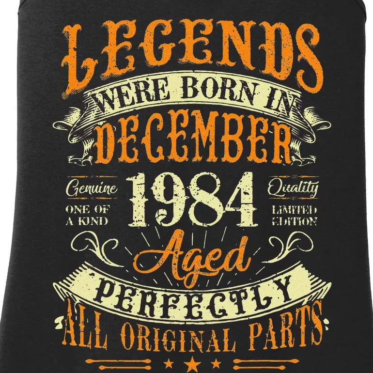 38th Birthday Gift 38 Years Old Legends Born December 1984 Ladies Essential Tank