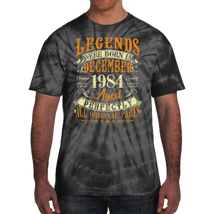 38th Birthday Gift 38 Years Old Legends Born December 1984 Tie-Dye T-Shirt