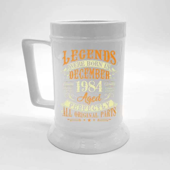 38th Birthday Gift 38 Years Old Legends Born December 1984 Front & Back Beer Stein