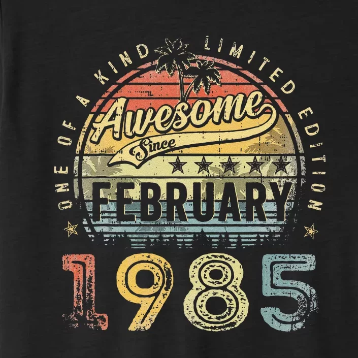 38th Birthday Gift Awesome Since February 1985 38 Year Old Cute ChromaSoft Performance T-Shirt