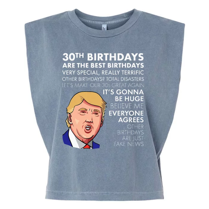 30th Birthday Gift Funny Trump Quote Garment-Dyed Women's Muscle Tee