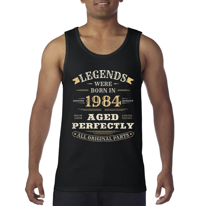 39th Birthday Gift Vintage Legends Born In 1984 39 Years Old Tank Top