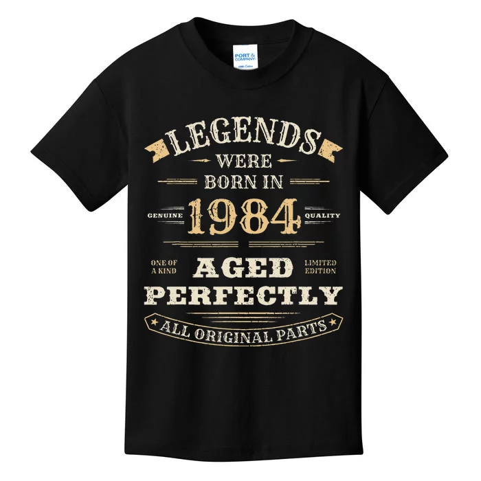 39th Birthday Gift Vintage Legends Born In 1984 39 Years Old Kids T-Shirt