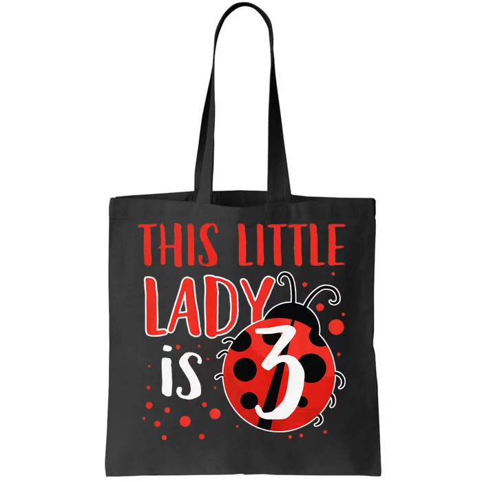 3rd Birthday Ladybug Cute Gift For Three Years Old Premium Tote Bag