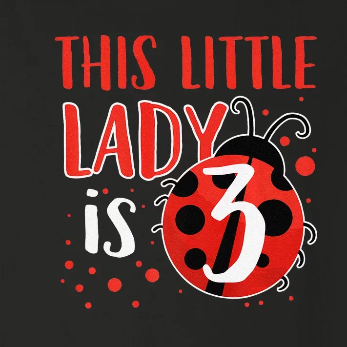 3rd Birthday Ladybug Cute Gift For Three Years Old Premium Toddler Long Sleeve Shirt