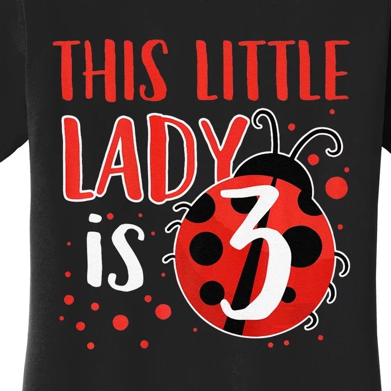 3rd Birthday Ladybug Cute Gift For Three Years Old Premium Women's T-Shirt