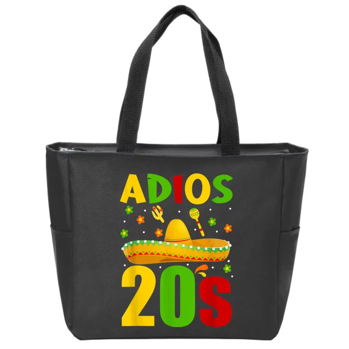 30th Birthday Mexican Party Cinco De Mayo Fiesta Adios 20s Zip Tote Bag