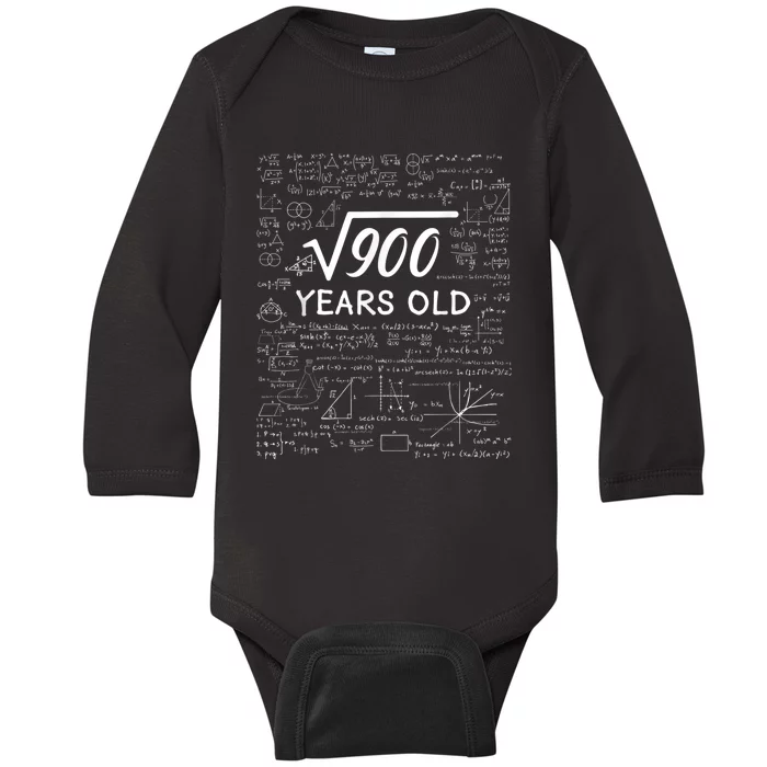 30 Birthday  m.e.n Son Him  Funny Math 30th Birthday Baby Long Sleeve Bodysuit