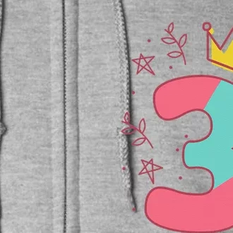 3rd Birthday Number 3 Full Zip Hoodie