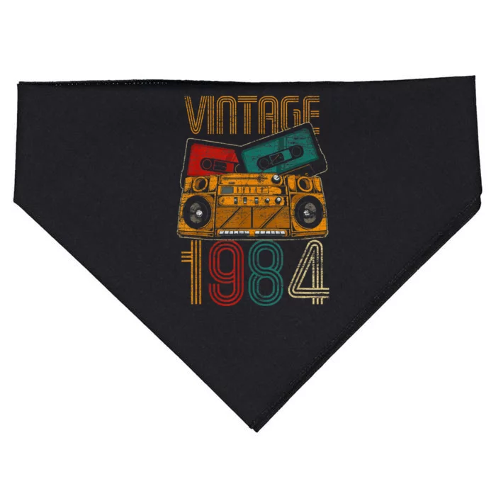 39th Birthday Present Gifts - Years Old Vintage 1984 USA-Made Doggie Bandana