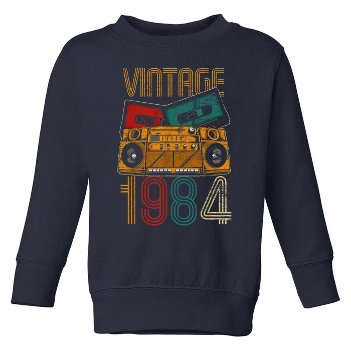 39th Birthday Present Gifts - Years Old Vintage 1984 Toddler Sweatshirt