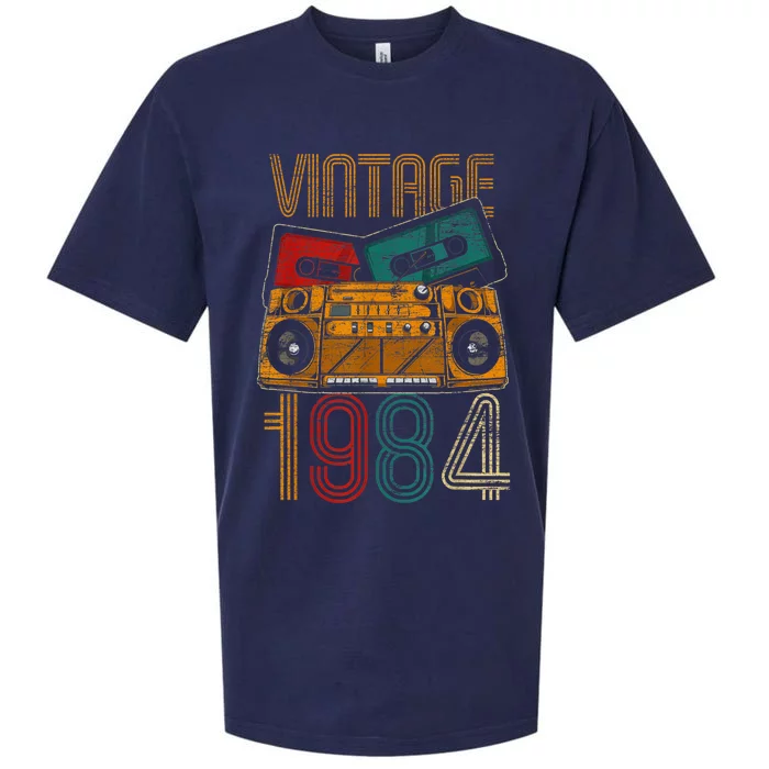 39th Birthday Present Gifts - Years Old Vintage 1984 Sueded Cloud Jersey T-Shirt