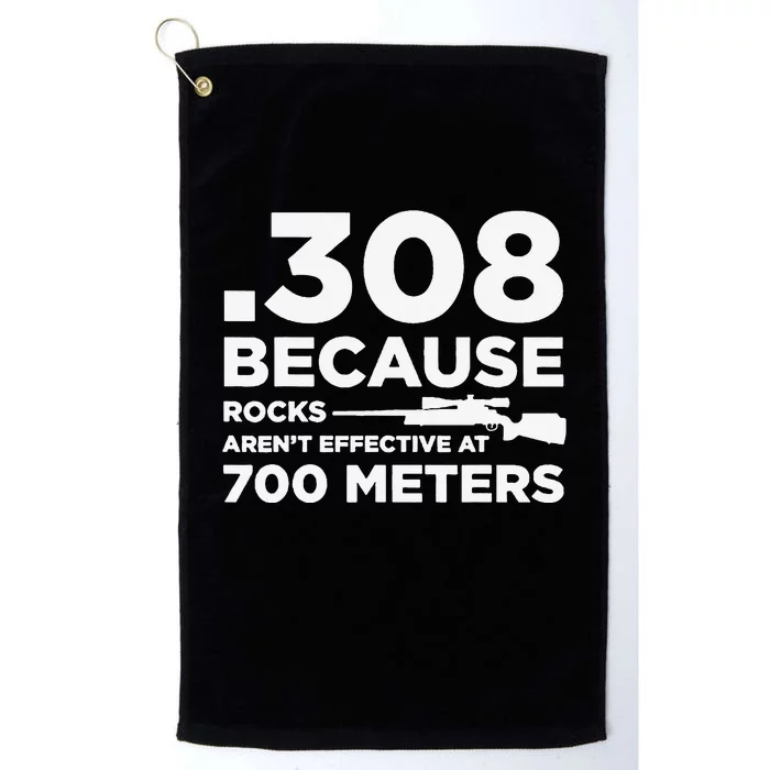 308 Because Rocks Aren't Effective At 700 Meters Platinum Collection Golf Towel