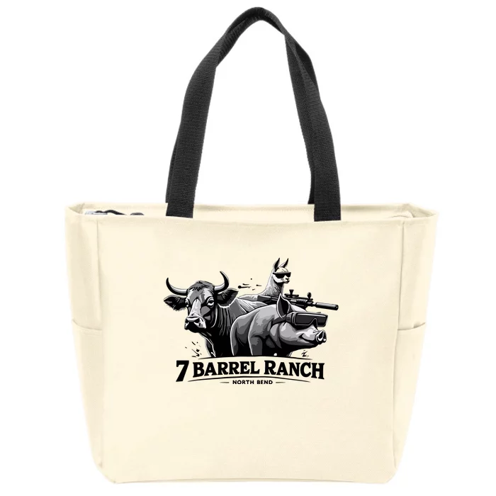 3 Barrel Ranch North Bend Zip Tote Bag