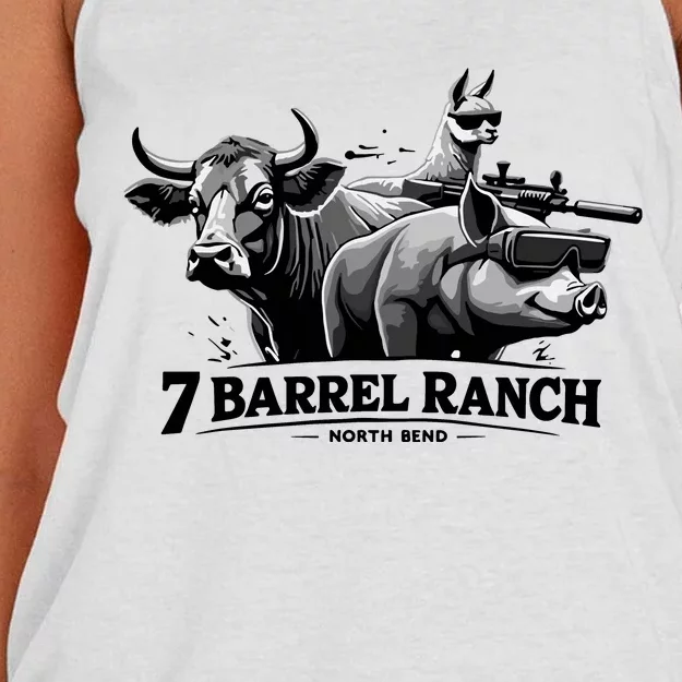 3 Barrel Ranch North Bend Women's Knotted Racerback Tank