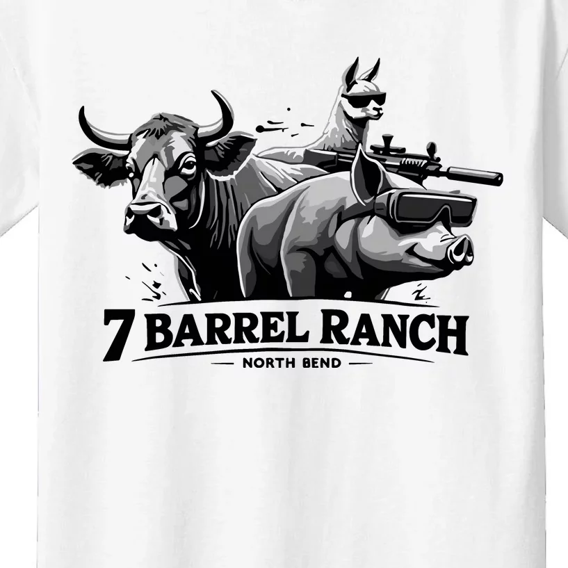 3 Barrel Ranch North Bend Kids T-Shirt