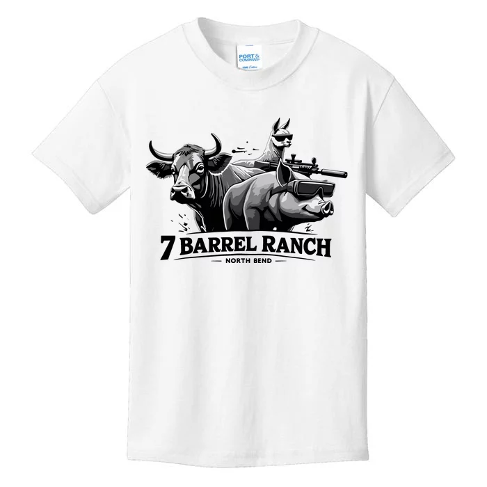 3 Barrel Ranch North Bend Kids T-Shirt