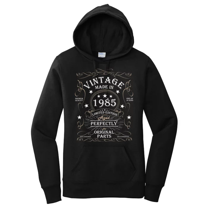 39th Birthday Retro Limited Edition Man Woman Vintage 1985 Women's Pullover Hoodie