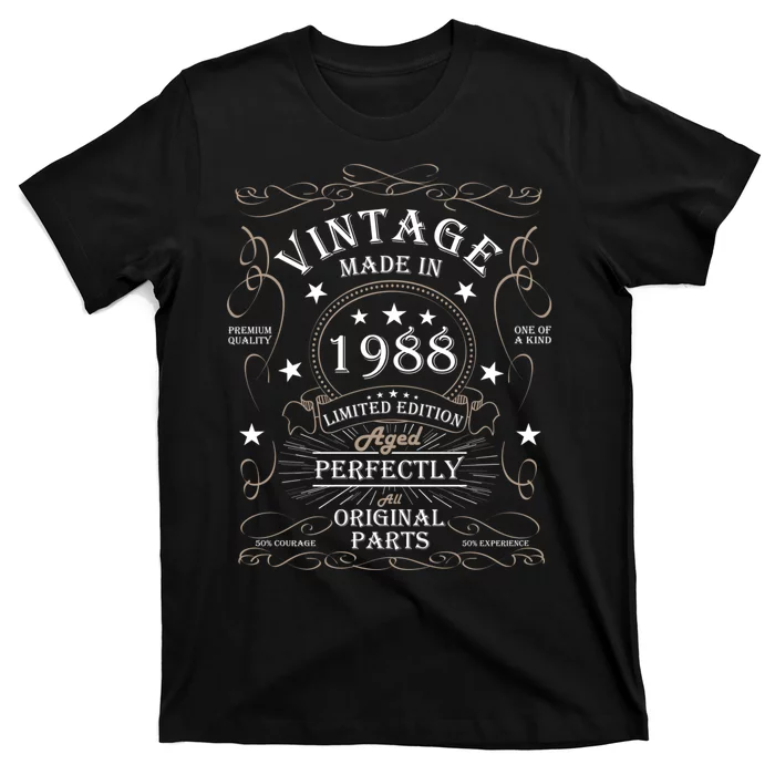 36th Birthday Retro Limited Edition Man Woman Vintage 1988 T-Shirt