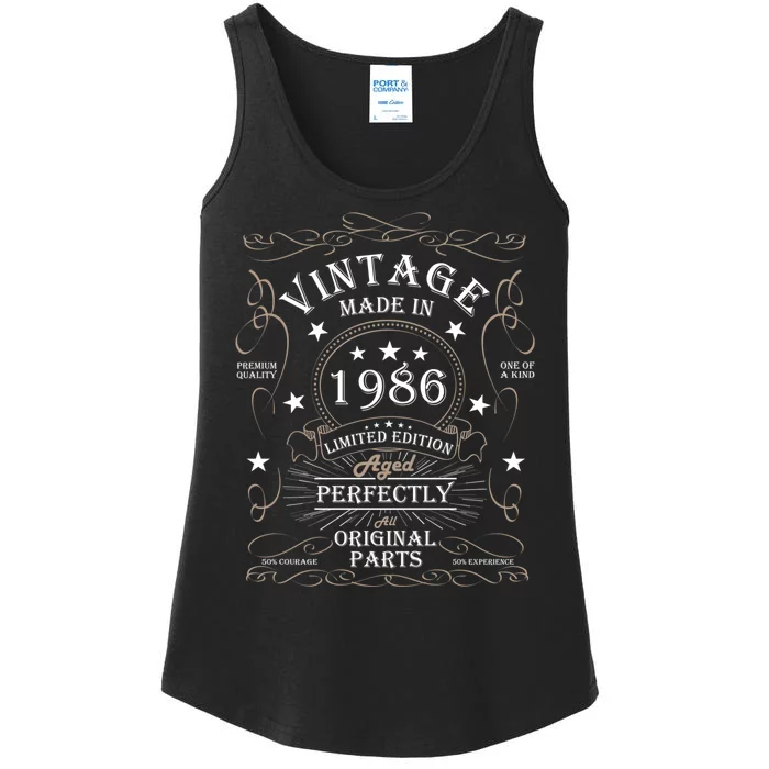 38th Birthday Retro Limited Edition Man Woman Vintage 1986 Ladies Essential Tank